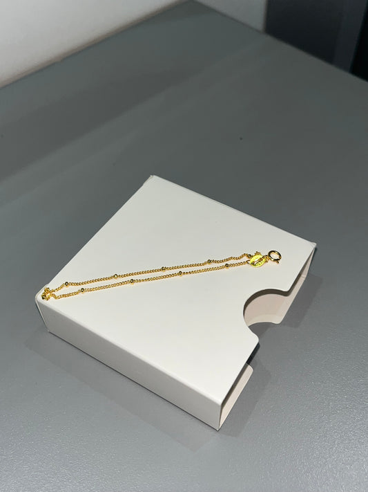 Minimal Bead Sterling Silver Bracelet (Gold Plated)