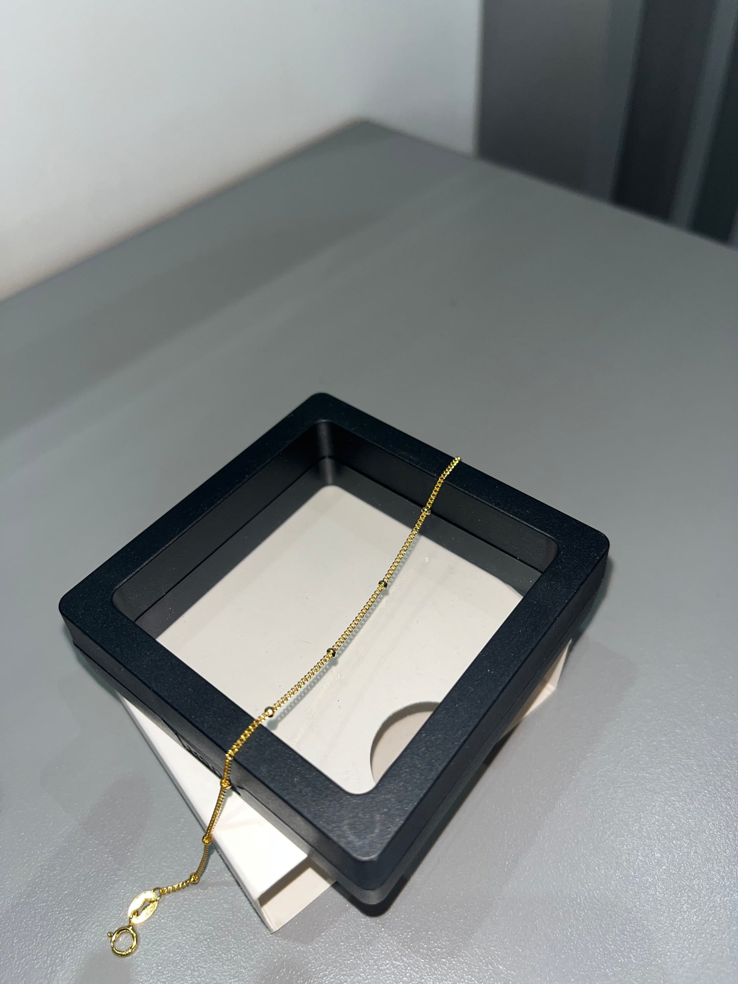 Minimal Bead Sterling Silver Bracelet (Gold Plated)